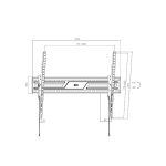 SOPORTE P/TV FTX FTX38-69T 43" A 100" 75KG/INC5°/FIJO NEGRO - Imagen 3