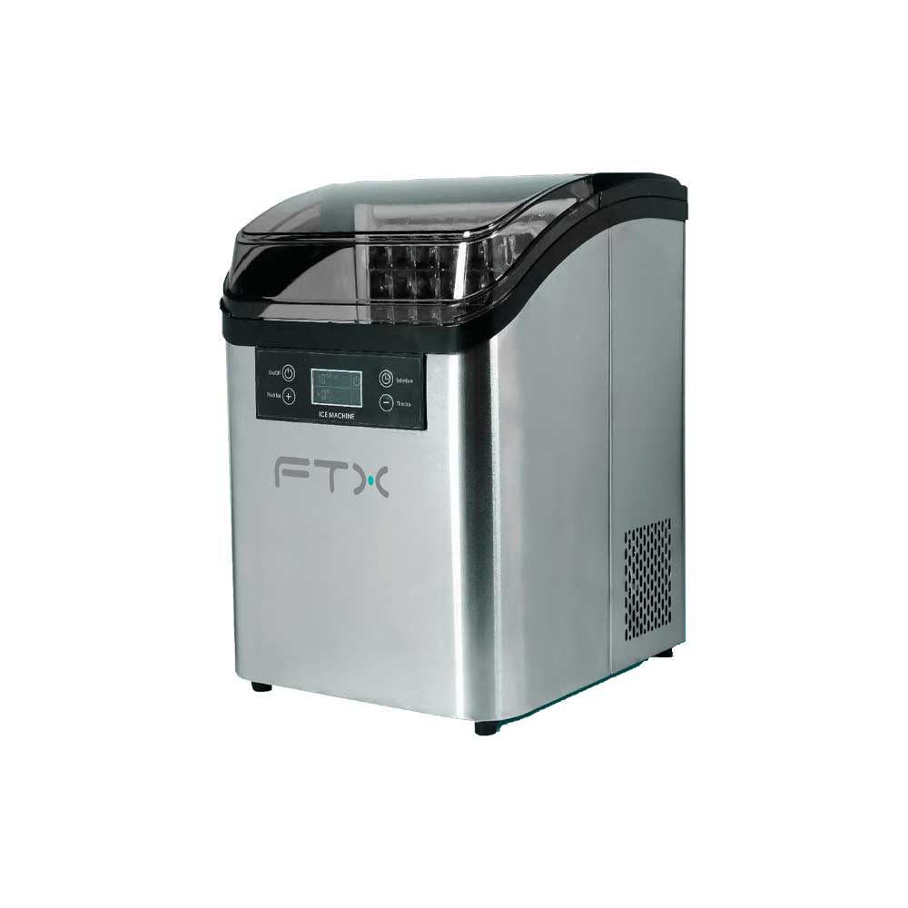 fastrax_127394_6a615ccfb9802.jpg FABRICADORA DE HIELO FTX 180W 220V 2.5L/20KG ACERO INOXIDABLE IM-08 - Imagen 1