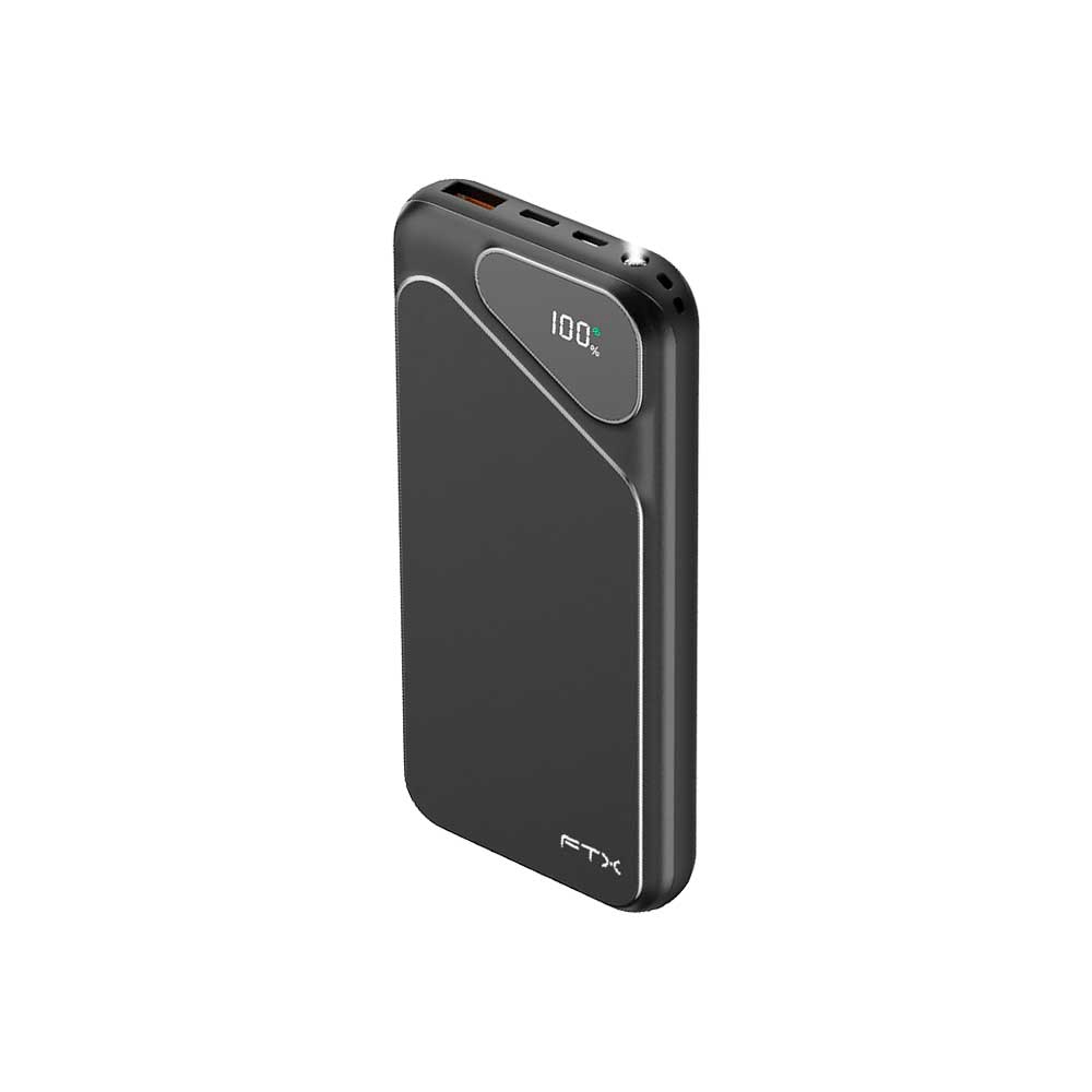 fastrax_127806_6a615ce3aa95e.jpg CARGADOR PORTATIL FTX 10000MAH 22.5W PB-10LCD-BK POWER BANK NEGRO - Imagen 1