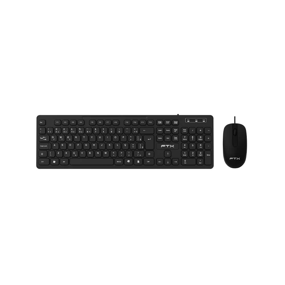 fastrax_128728_6a615d1e3efa6.jpg TECLADO + MOUSE FTX USB FTXKM086 NUMERICO/PORTUGUES/NEGRO - Imagen 1