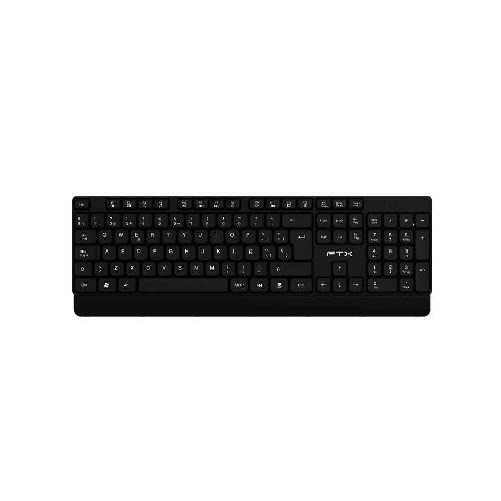 fastrax_128735_6a615d1f3f1f3.jpg TECLADO FTX WIRELESS FTXKW93 NUMERICO/ESPAÑOL/NEGRO - Imagen 1