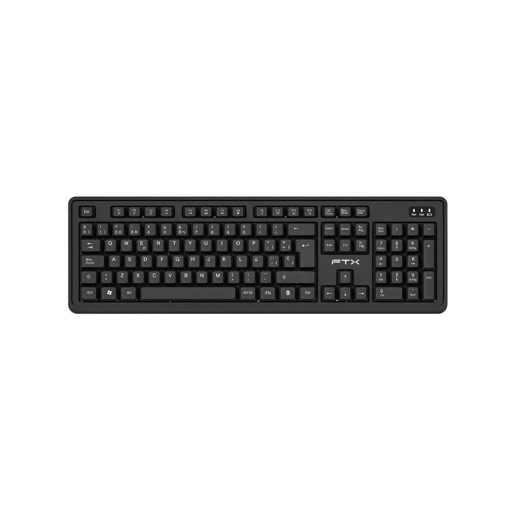 fastrax_128759_6a615d2153c19.jpg TECLADO FTX WIRELESS FTXKW46 NUMERICO/ESPAÑOL/NEGRO - Imagen 1