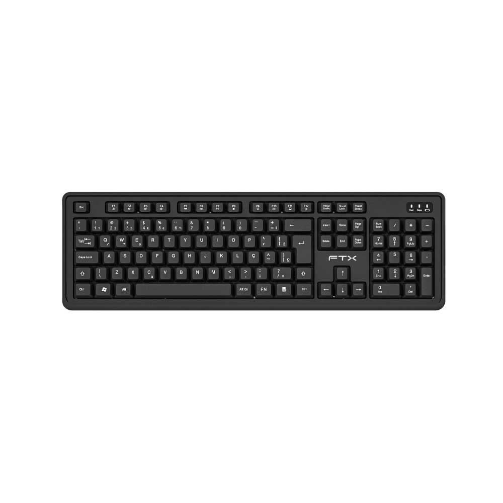 fastrax_128766_6a615d2267488.jpg TECLADO FTX WIRELESS FTXKW46 NUMERICO/PORTUGUES/NEGRO - Imagen 1