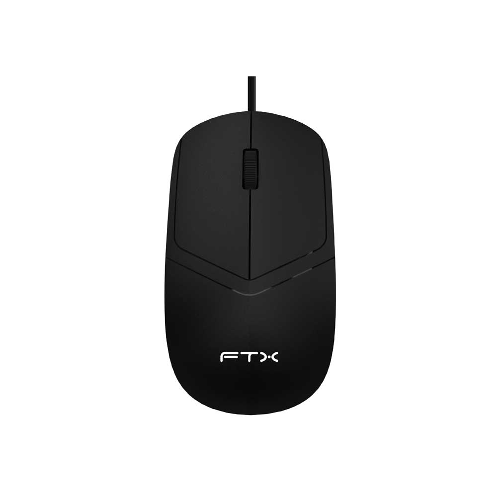 fastrax_128834_6a615d29df890.jpg MOUSE FTX USB FTXM47 1200DPI/3 BOTONES/1.1M/NEGRO - Imagen 1