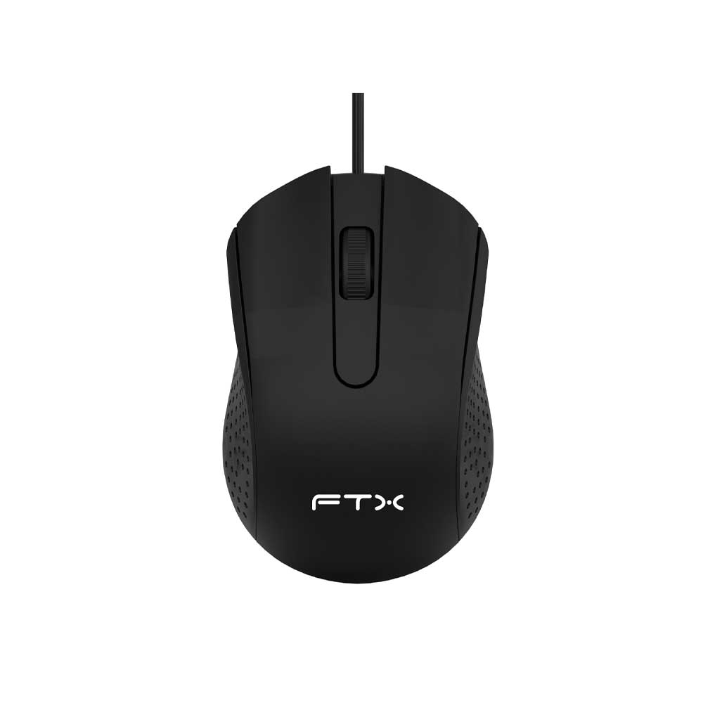 fastrax_128841_6a615d2b0ed6d.jpg MOUSE FTX USB FTXM62 1200DPI/3 BOTONES/1.1M/NEGRO - Imagen 1