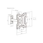 SOPORTE P/TV FTX 884 23" A 43" 30KG/INC5°/GIR90°/NEGRO - Imagen 3