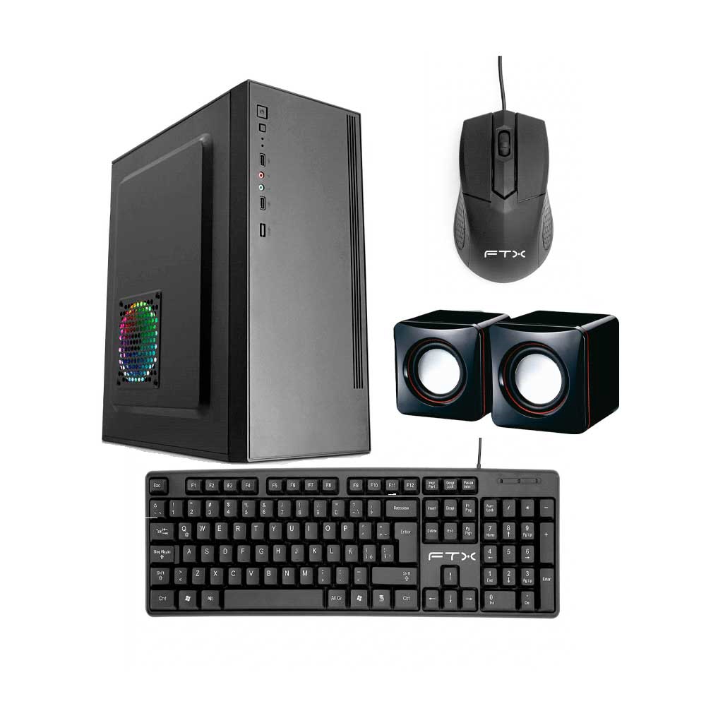 fastrax_132176_6a61520bd5a45.jpg GABINETE KIT FTX PCC-5W3 C/FUENTE 500W MOUSE+TECL/ESP+PARLANTE ATX/MATX/ITX - Imagen 1