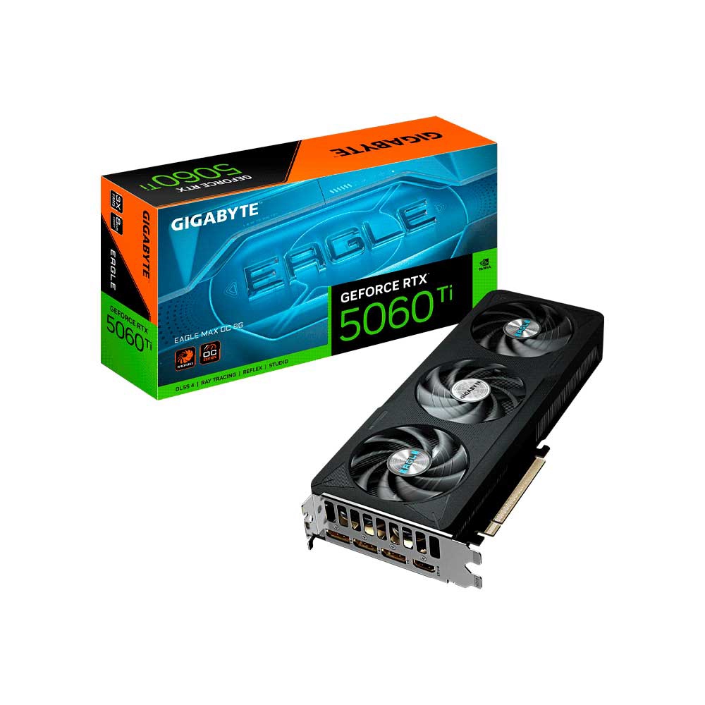 fastrax_135207_6a49338e87664.jpg PLACA DE VIDEO GIGABYTE RTX5060TI EAGLE MAX 8G OC DD7 GV-N506TEAGLEMAX OC-8GD - Imagen 1