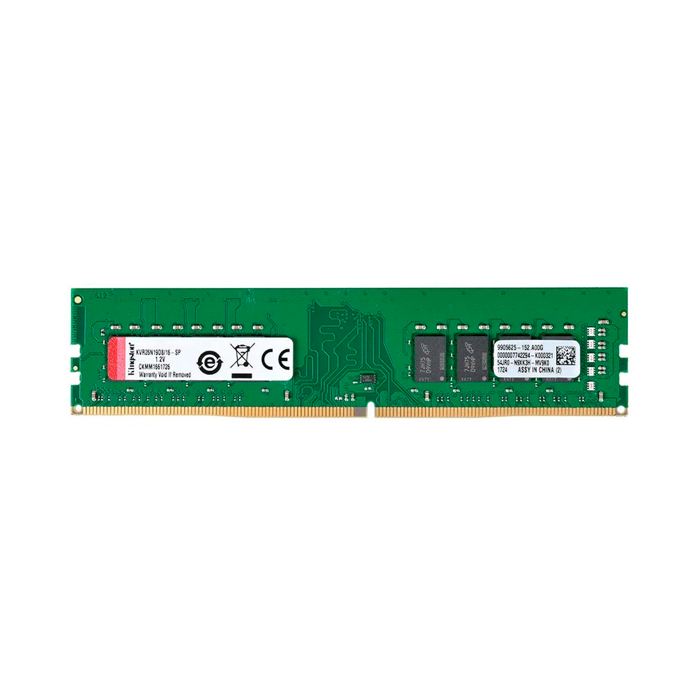 fastrax_18197_6a5663b117cc1.jpg MEMORIA RAM DDR4 16GB 2666 KINGSTON KVR26N19D8/16 - Imagen 1