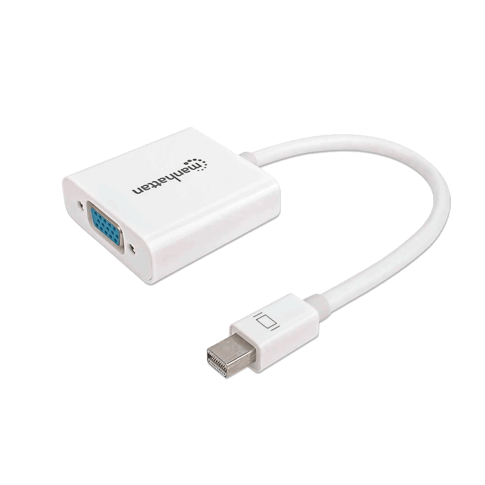 fastrax_2172_6a5662a3c5f6d.jpg ADAPTADOR MINI DP/VGA FHD 322508 BLANCO BOLSA - Imagen 1