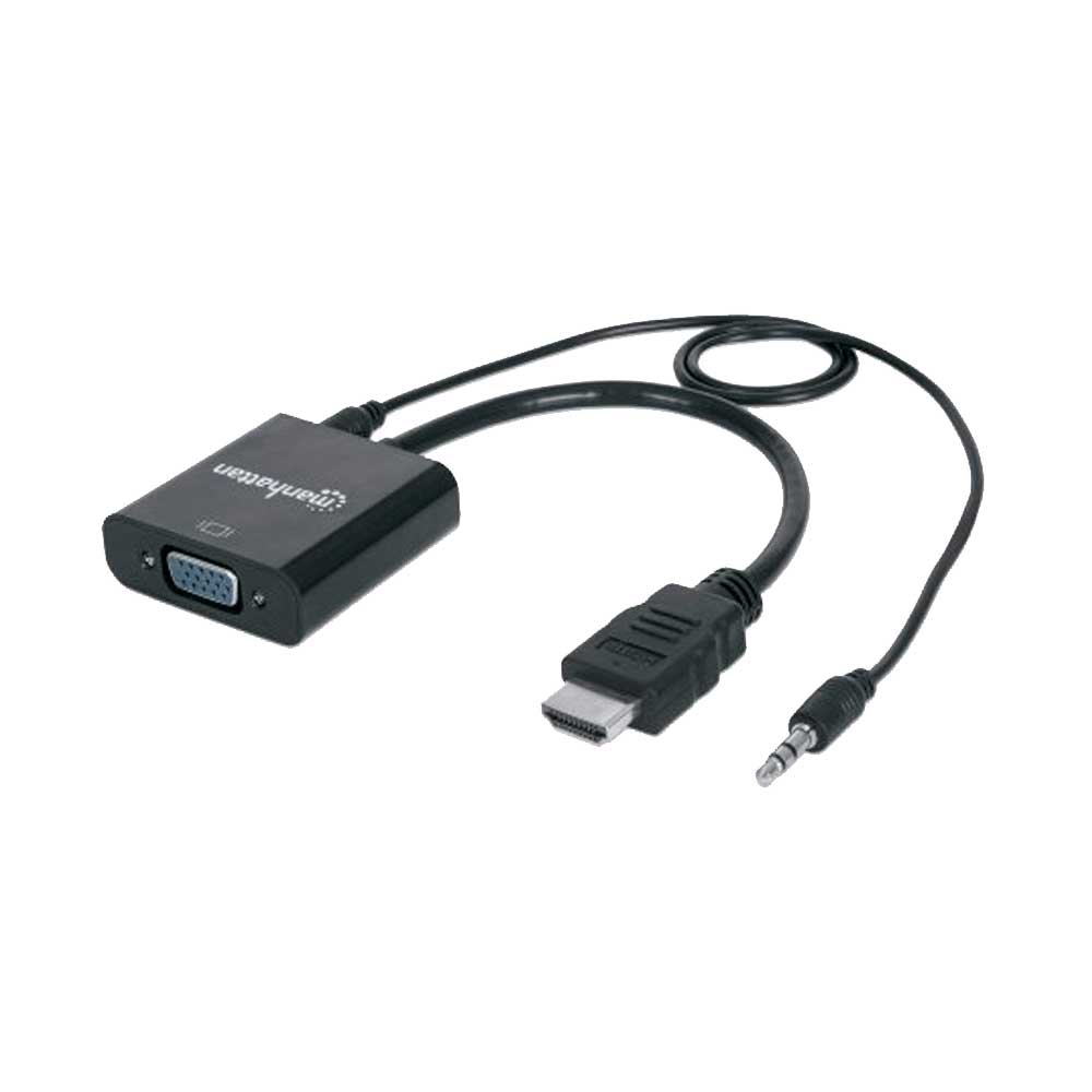 fastrax_4152_6a5662f23775f.jpg ADAPTADOR HDMI-VGA/AUDIO 151559 BOLSA NEGRO - Imagen 1