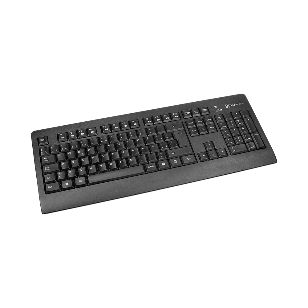 fastrax_4787_6a5663059052c.jpg TECLADO CON MOUSE WIRELESS KLIP KCK-265S SLIM ESPAÑOL/ NEGRO - Imagen 1