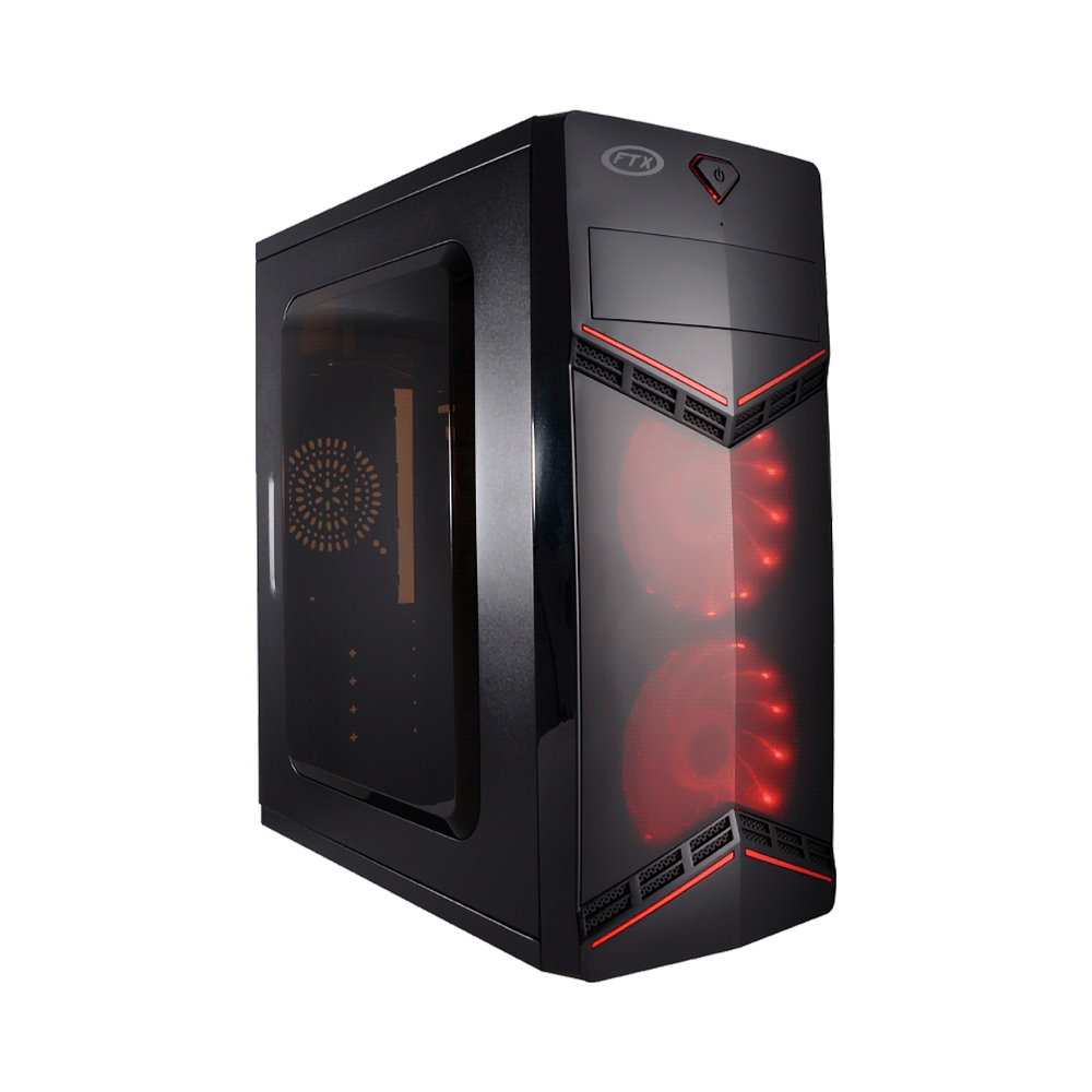 fastrax_60325_6a59ca5f3bb52.jpg GABINETE FTX FTX3130 GAMER CON DECORACION ROJO - Imagen 1