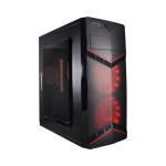 GABINETE FTX FTX3130 GAMER CON DECORACION ROJO - Imagen 2