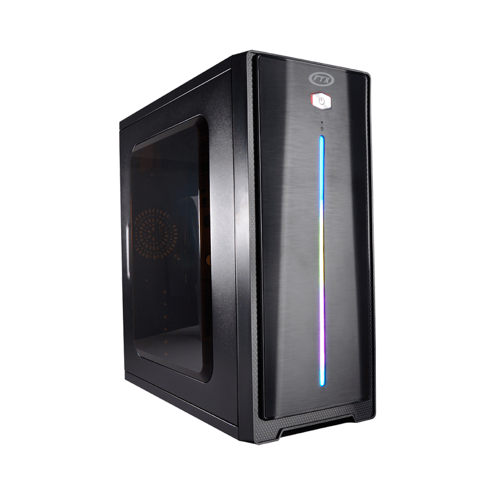 fastrax_67935_6a59ca836191f.jpg GABINETE FTX3137 GAMER + DECORACION ROJO/RGB - Imagen 1