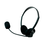 AURICULAR CON MICROFONO HEADPH 3.5MM 2 JACK/NEGRO C/ADAPTADOR FTXBH001