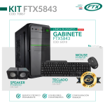 GABINETE KIT FTX5843 500W+ MOUSE+ TECLADO MULTIMEDIA+ SPEAKER/ LED VERDE/ ESPAÑOL - Imagen 2