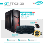 GABINETE KIT GAMER FTX3130 600W+MOUSE+TECLADO/2 FAN LED ROJO/LATERAL TRANSPARENTE/ ESPAÑOL - Imagen 2