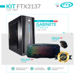 GABINETE KIT GAMER FTX3137 600W+ MOUSE+ TECLADO/LATERAL TRASPARENTE/LED RGB FRONTAL/ESPAÑO - Imagen 2