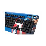 TECLADO XTECH USB XTK-M401CA CAPITAN AMERICA ESP/AZUL/MULTIMEDIA - Imagen 4