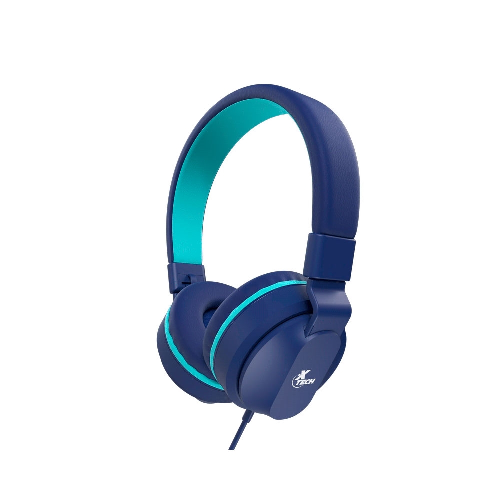 fastrax_94306_6a517ee5516e6.jpg AURICULAR CON MICROFONO XTECH XTH-356 AVID KIDS /3.5MM/1JACK/AZUL - Imagen 1