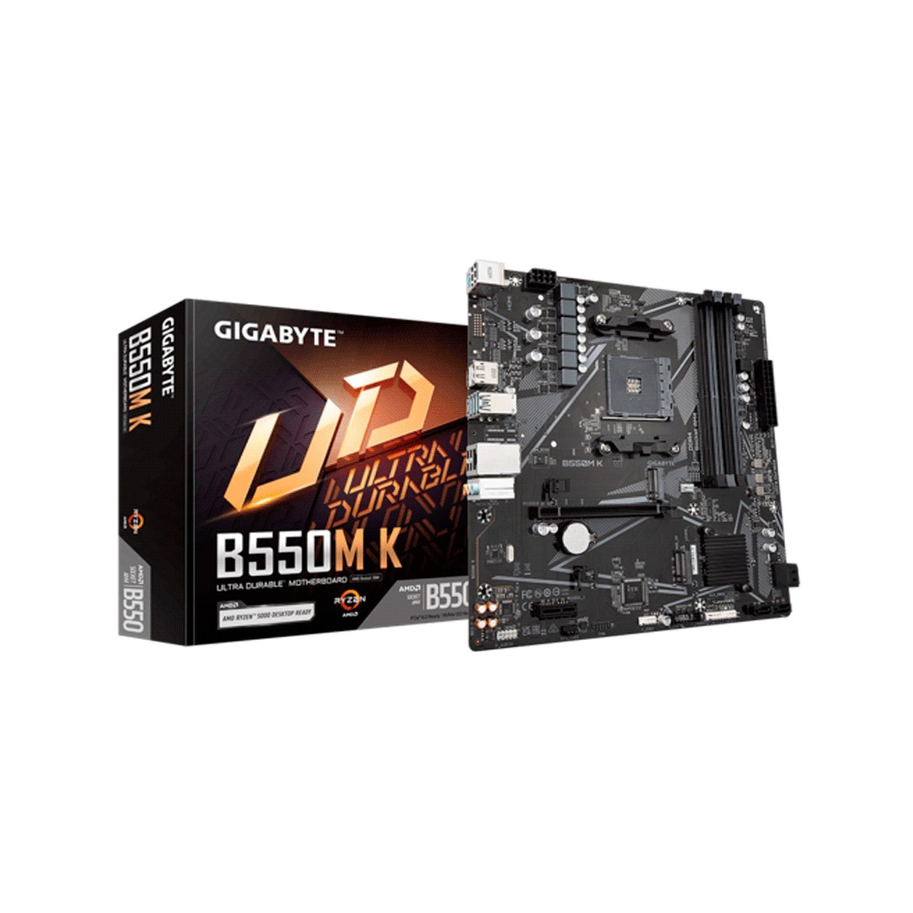 fastrax_95501_6a5654805639d.jpg PLACA MADRE GIGABYTE AM4 B550M K S/R/HDMI/DP/2 M2/DDR4/USB3.2/MATX - Imagen 1