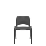SILLA ERGOPLAST 34532/4 PIES AS/RES C/ESTOF/13NEG/T235 NEW BLACK PLXMETAL