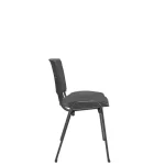 SILLA ERGOPLAST 34532/4 PIES AS/RES C/ESTOF/13NEG/T235 NEW BLACK PLXMETAL - Imagen 2